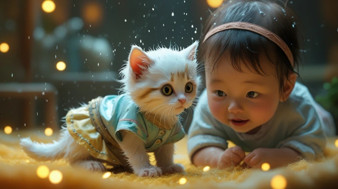 Healthy indoor cat enjoying a safe and comfortable home environment