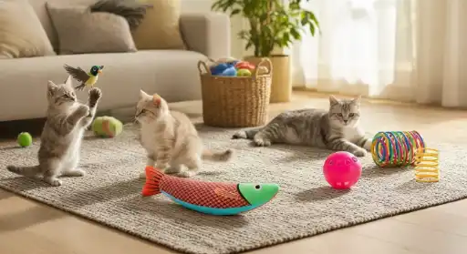 Cat Grooming and toys