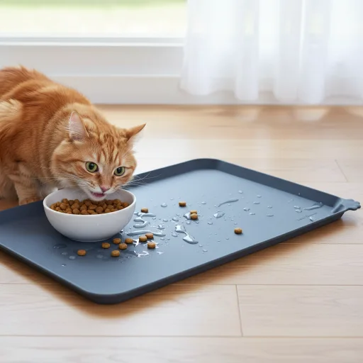 Hoki Found -Waterproof Pet Feeding Mats with High Lips