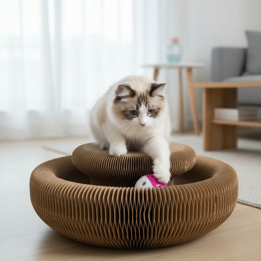 Kitty kurlz Magic Organ Cat Scratcher Board Cat Ball Adventure The Ultimate Interactive Mental Physical Exercise for Indoor Cats Toy