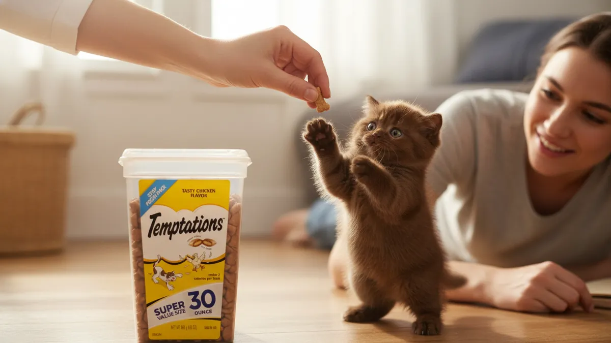 Temptations Cat Treats Classic Crunchy and Soft Cat Treats, Tasty Chicken Flavor, 30 oz. Tub